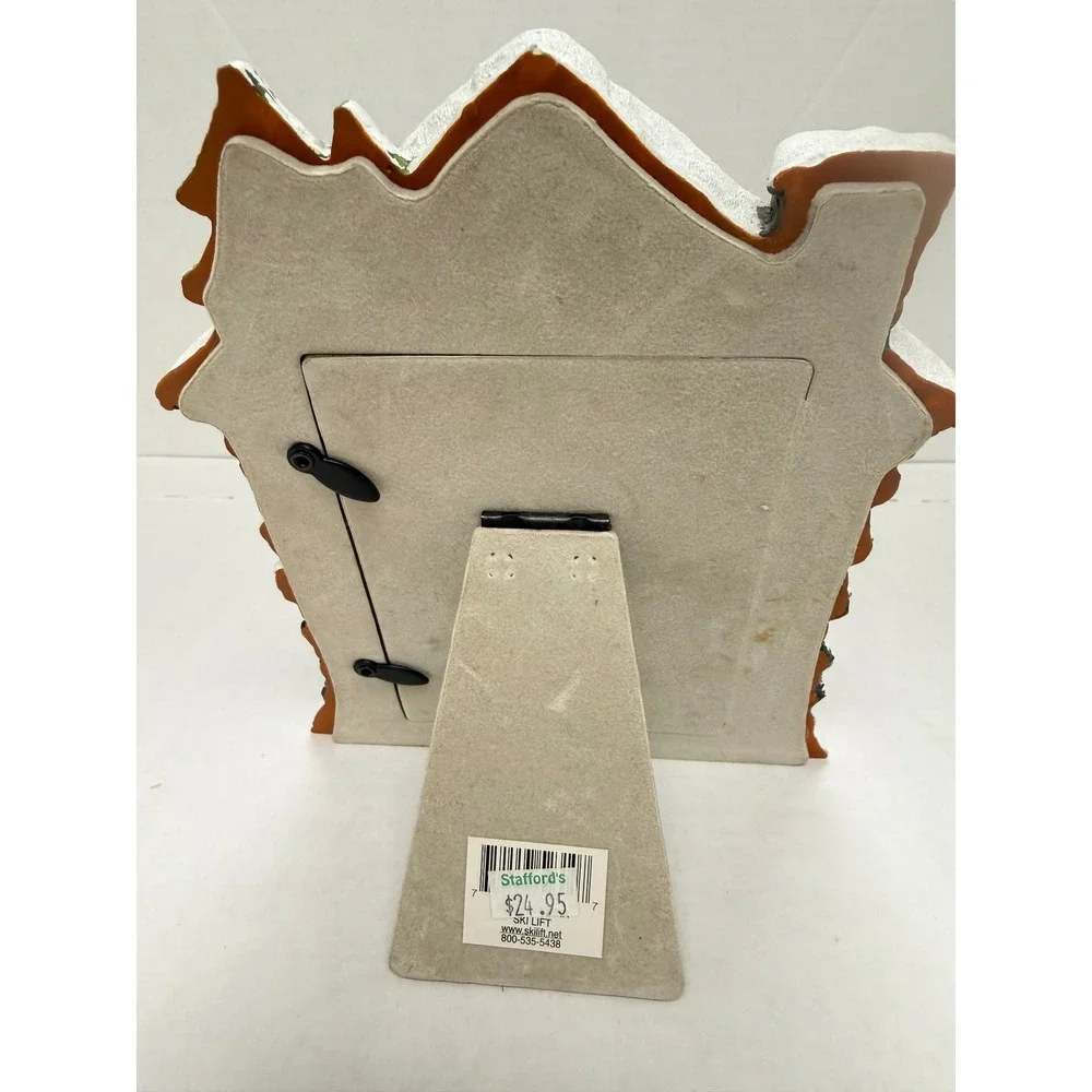 Vintage 1999 FIGI Graphics Stowe Vermont Ski Cabin Log Lodge Picture Frame 4x6